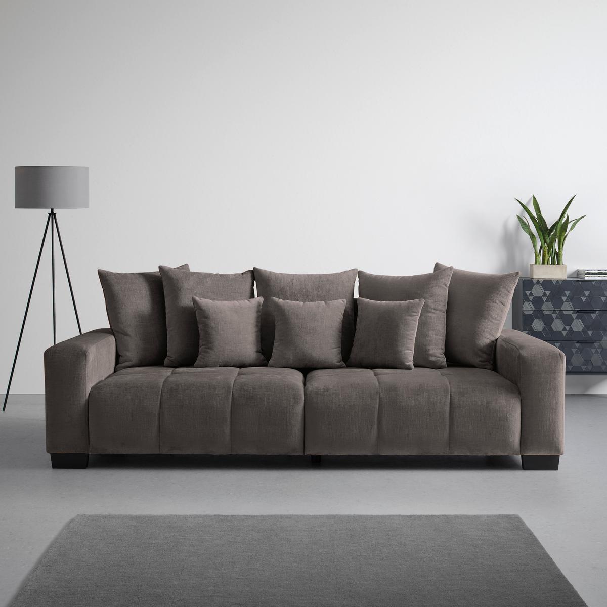 Bigsofa Matteo Graphitfarben - Graphitfarben/Schwarz, MODERN, Holz (246/93/124cm) - Based