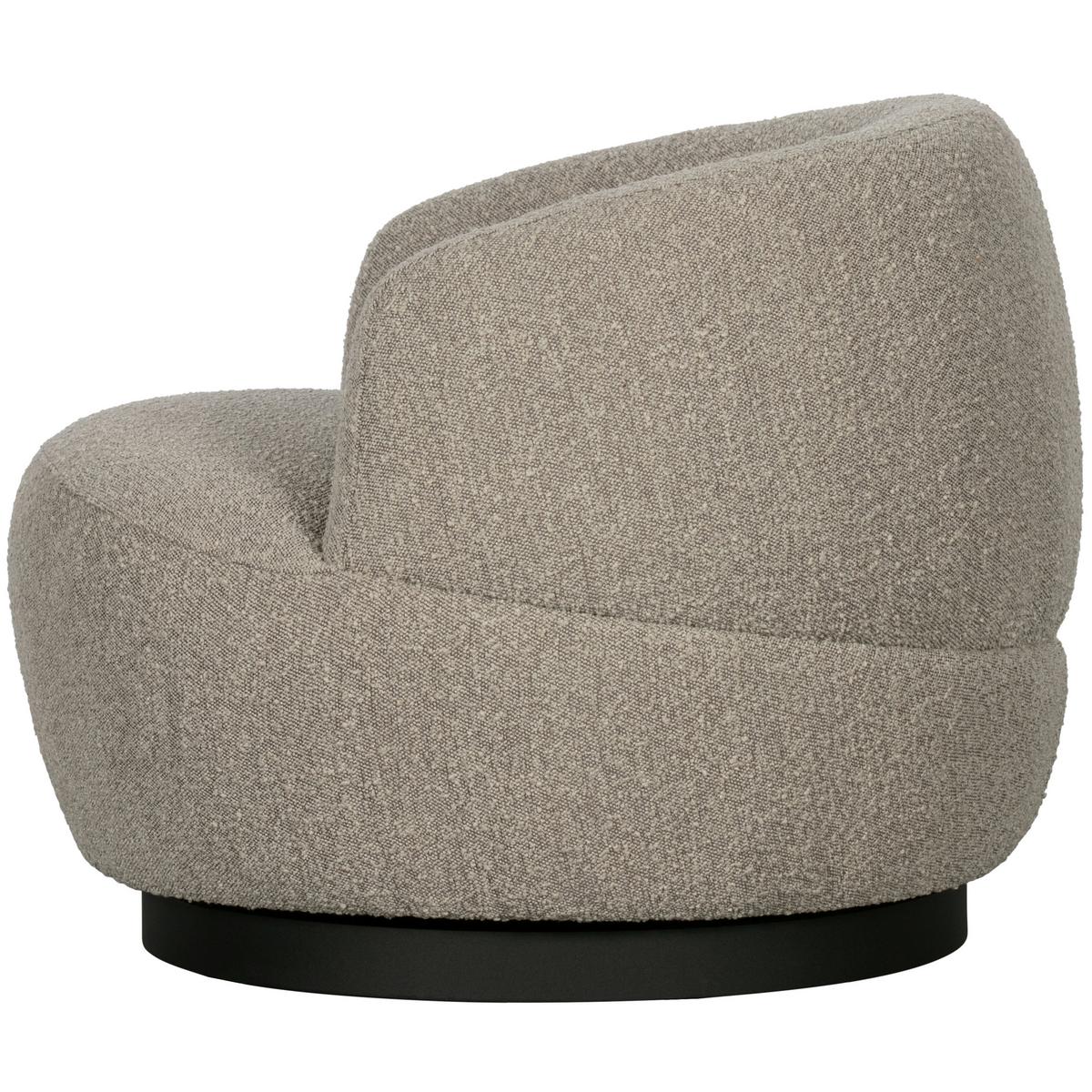 Sessel Woolly Naturfarben B: 84 cm - Schwarz/Naturfarben, Design, Kunststoff/Textil (84/71/88cm) - Livetastic