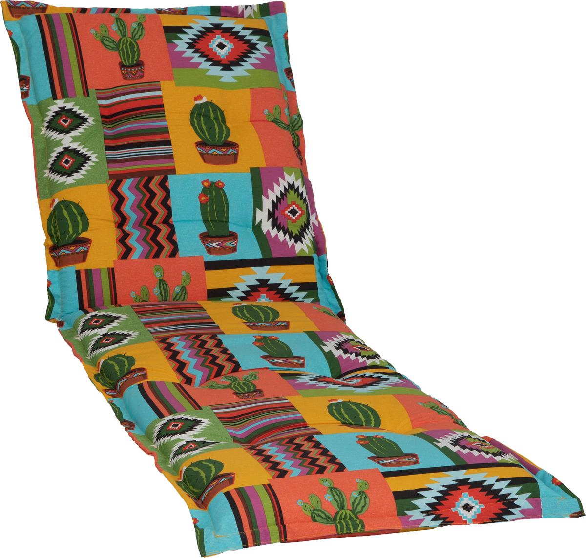 Liegenauflage Tijuana ca. 191x58 cm Kaktus - Gelb/Orange, Basics, Textil (191/58/8cm) - Gardenson