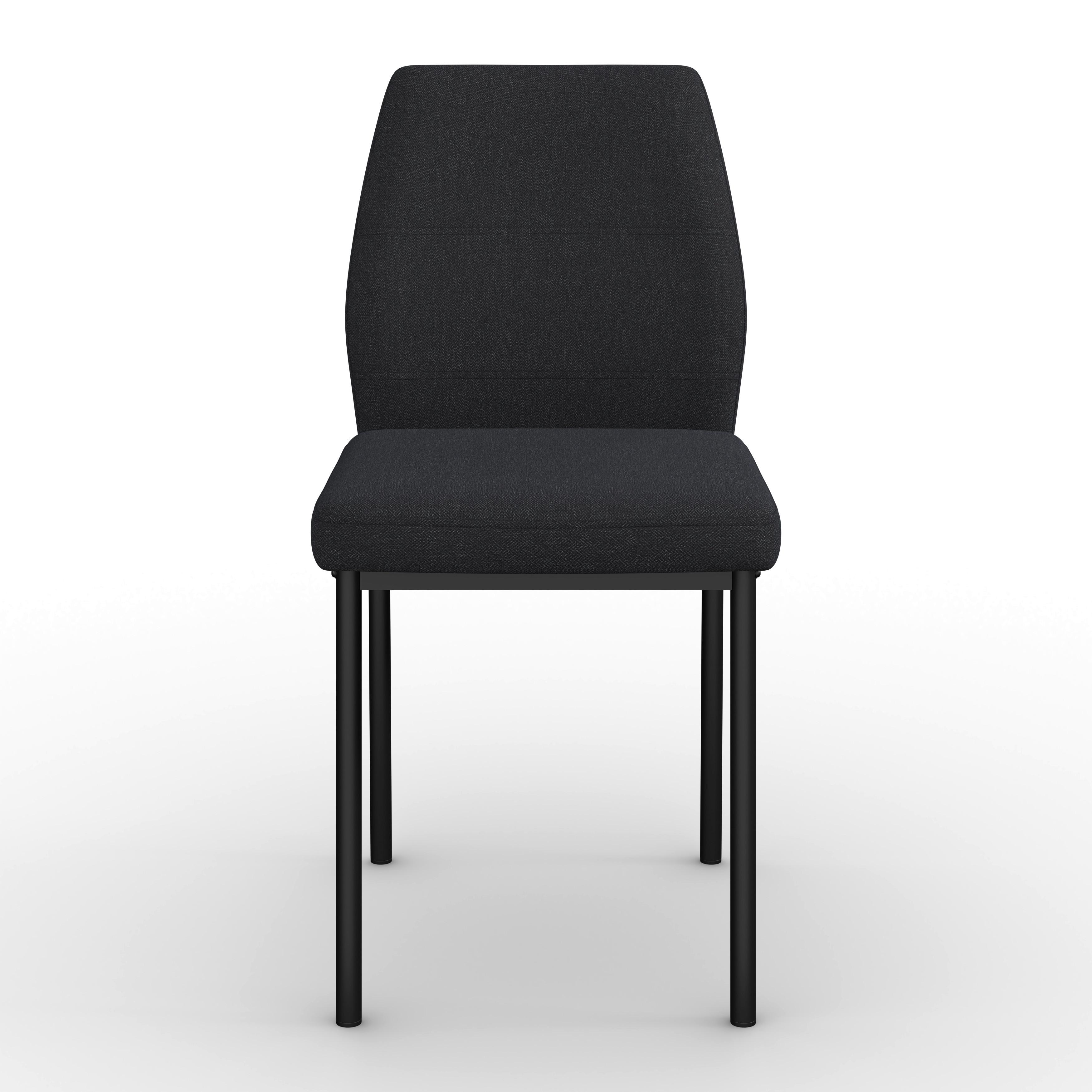 STOL CORI - mörkgrå/svart, Modern, metall/trä (45/87/57cm) - Bessagi Home