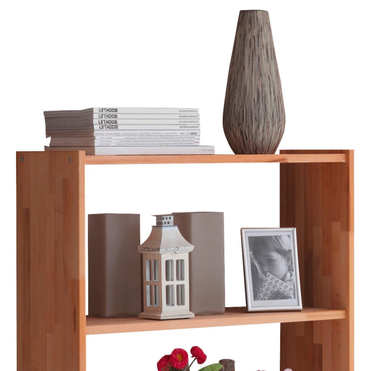Standregal "Simon", aus Buche, buchefarben - Buchefarben, Basics, Holz (80/111/31cm) - MID.YOU