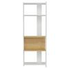 Regal Abis - barve hrasta/bela, Design, leseni material (58,6/165/26,8cm) - MID.YOU