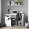 BUREAU STUDENT -BASED- - Wit/Chroomkleuren, Konventionell, Houtcomposiet/Metaal (120/76/55cm) - Based