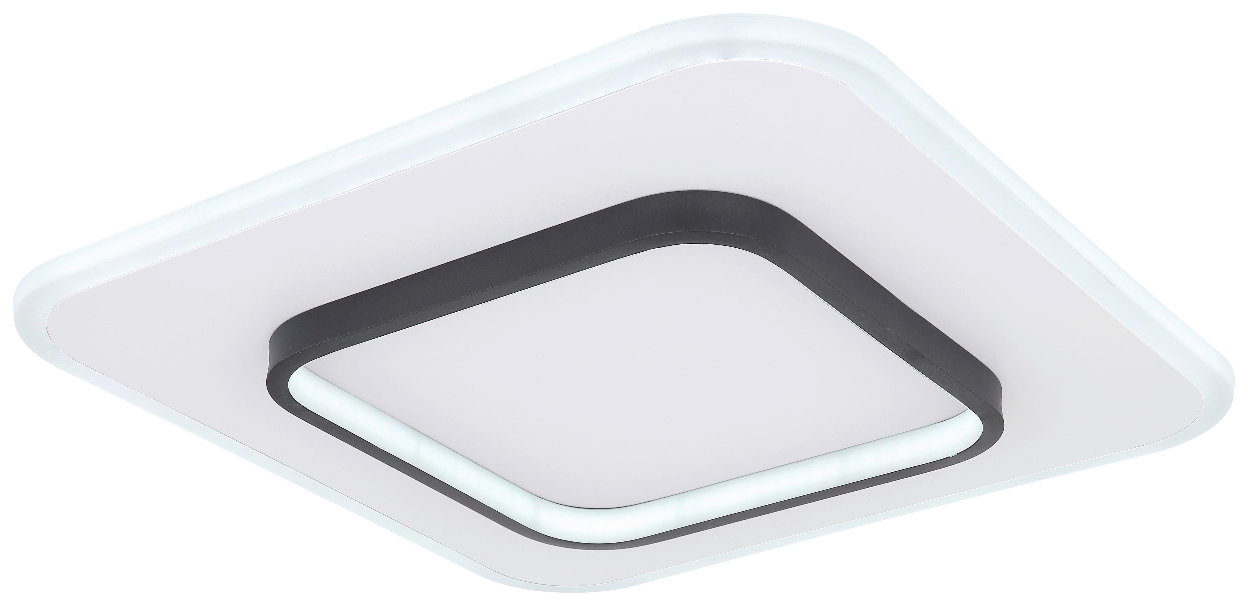 Stropna Led-svetilka Lima, S Sijalko - črna/bela, Basics, kovina/umetna masa (45,8/45,8/6cm) - Globo