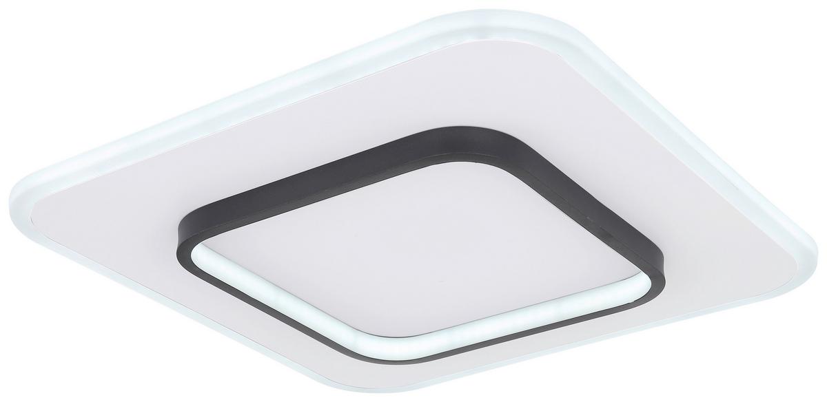 Stropna Led-svetilka Lima, S Sijalko - črna/bela, Basics, kovina/umetna masa (45,8/45,8/6cm) - Globo
