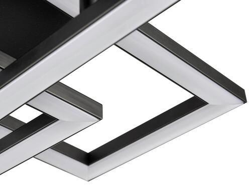 Stropna Led-svetilka Ferm - črna, Moderno, umetna masa (65/34,8/7,3cm) - Premium Living