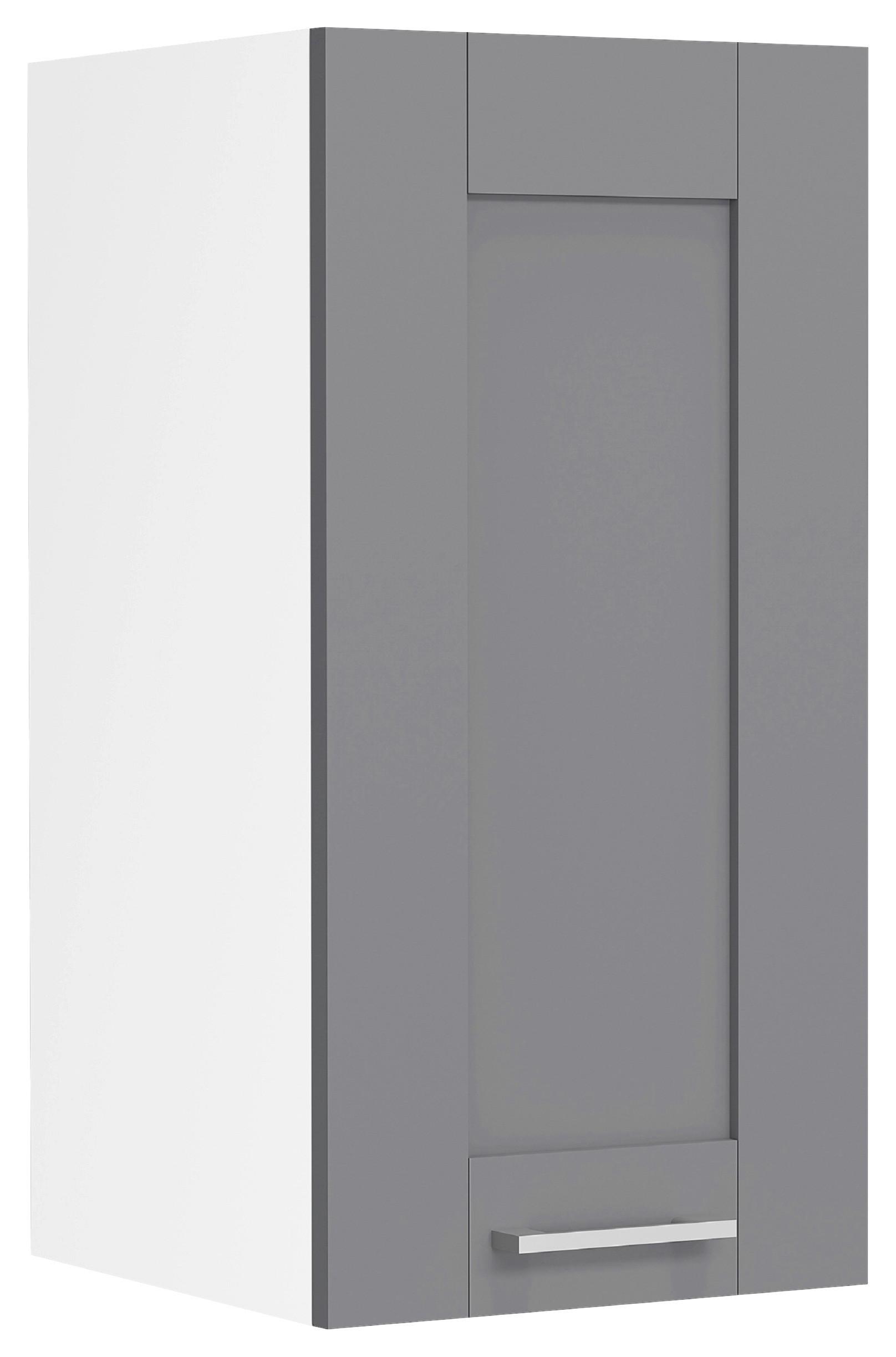 Kuhinjska Zgornja Omarica Colura, Bela, Antracit, Š 30cm - srebrne barve/bela, Trend, umetna masa/leseni material (30/60/31cm) - MID.YOU