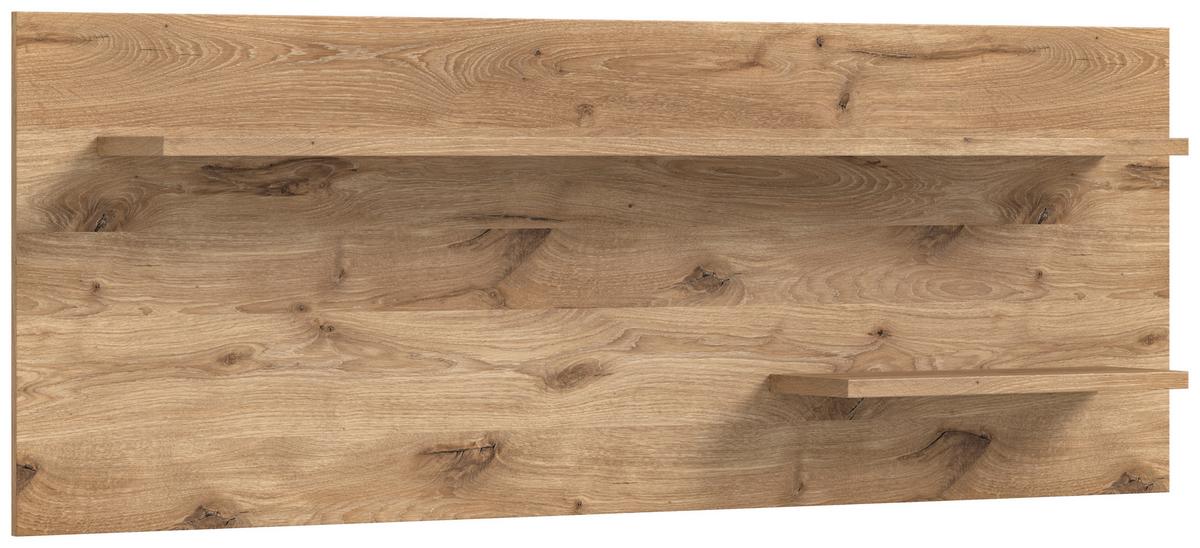 Stenska Polica Woody, Pribl. 160x60x20 Cm, Nox Hrast - antracit, Natur, leseni material (160/60/20cm)