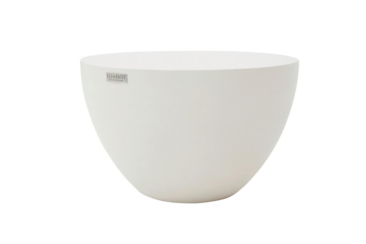 Loungetisch Chronos Faserbeton Weiß - Weiß, KONVENTIONELL, Stein (66/41cm) - Gardenson