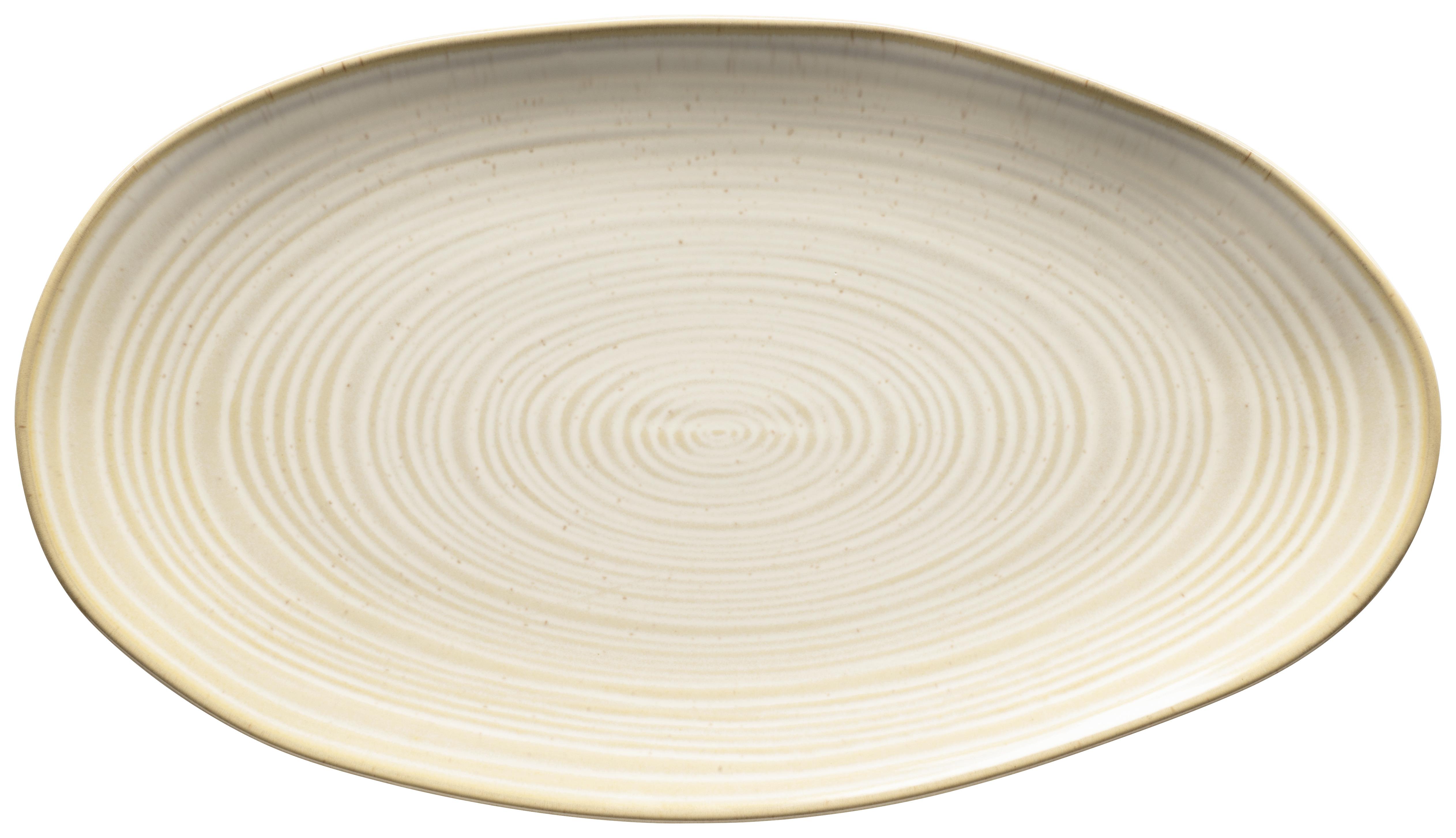 Platte Nottingham in Beige, 3-teilig - Beige, Basics, Keramik (21,5/35/8cm) - Mäser