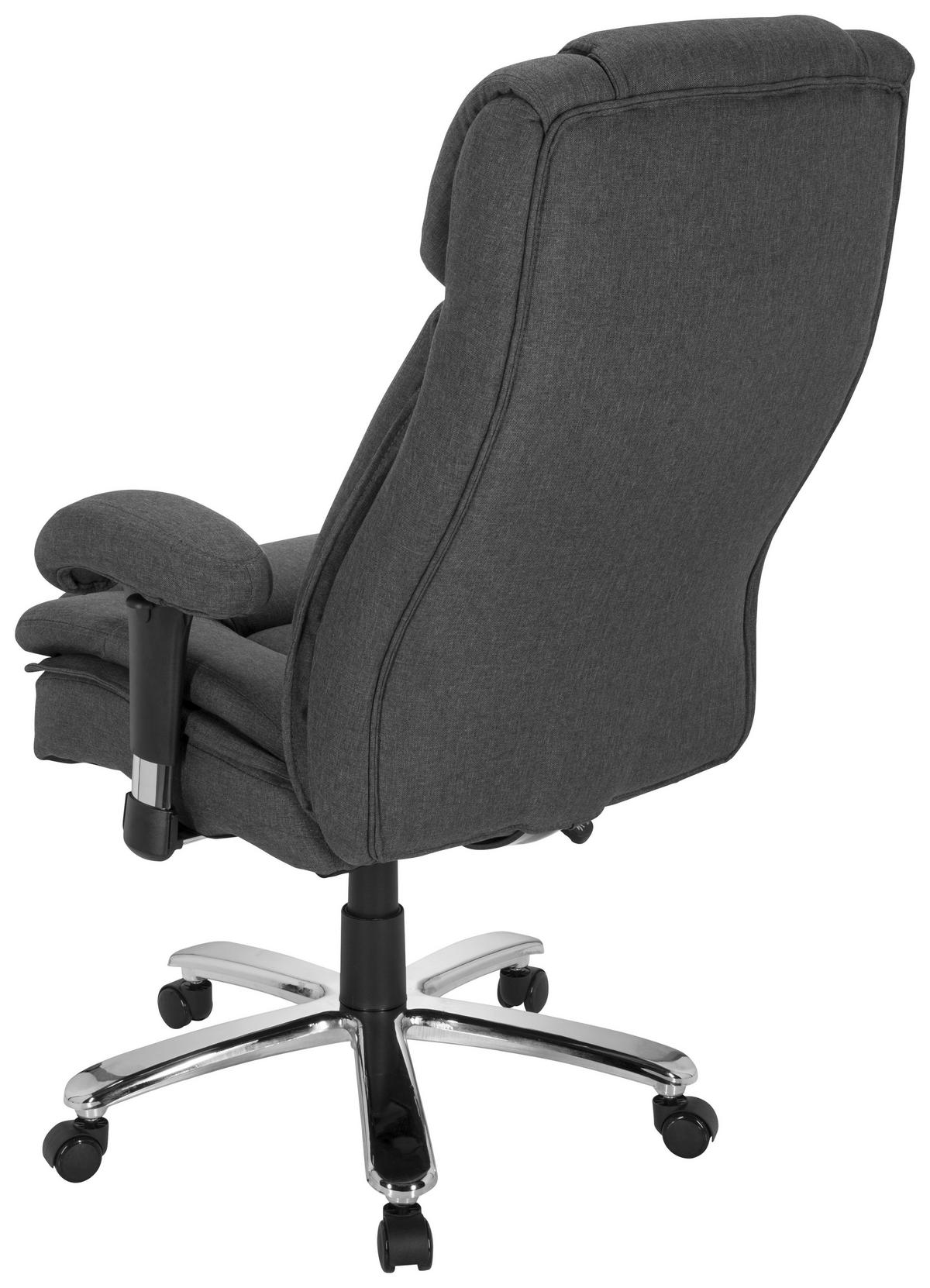 Pisarniški Stol Builder Xxl I, Temno Siva - srebrne barve/temno siva, Moderno, kovina/umetna masa (76/123/81cm) - MID.YOU