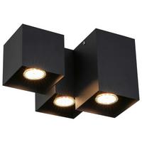 Plafonieră Denisa - negru, Modern, metal (25/20/15cm) - Modern Living