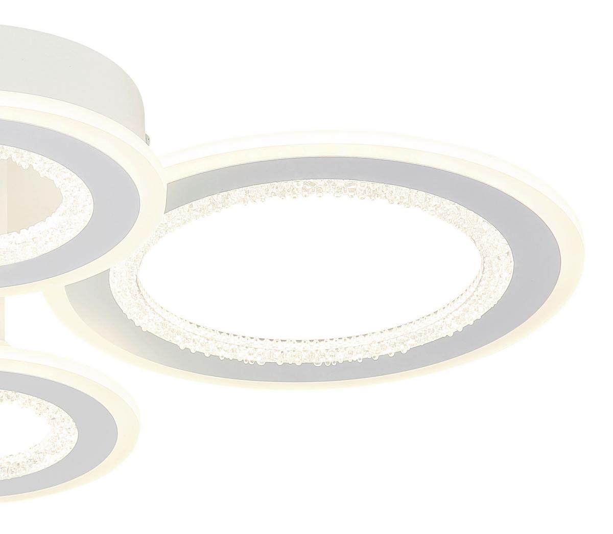 Led-deckenleuchte 67372-54 Anthony - Klar/Weiss, Design, Kunststoff/Metall (59/42/12cm) - Globo
