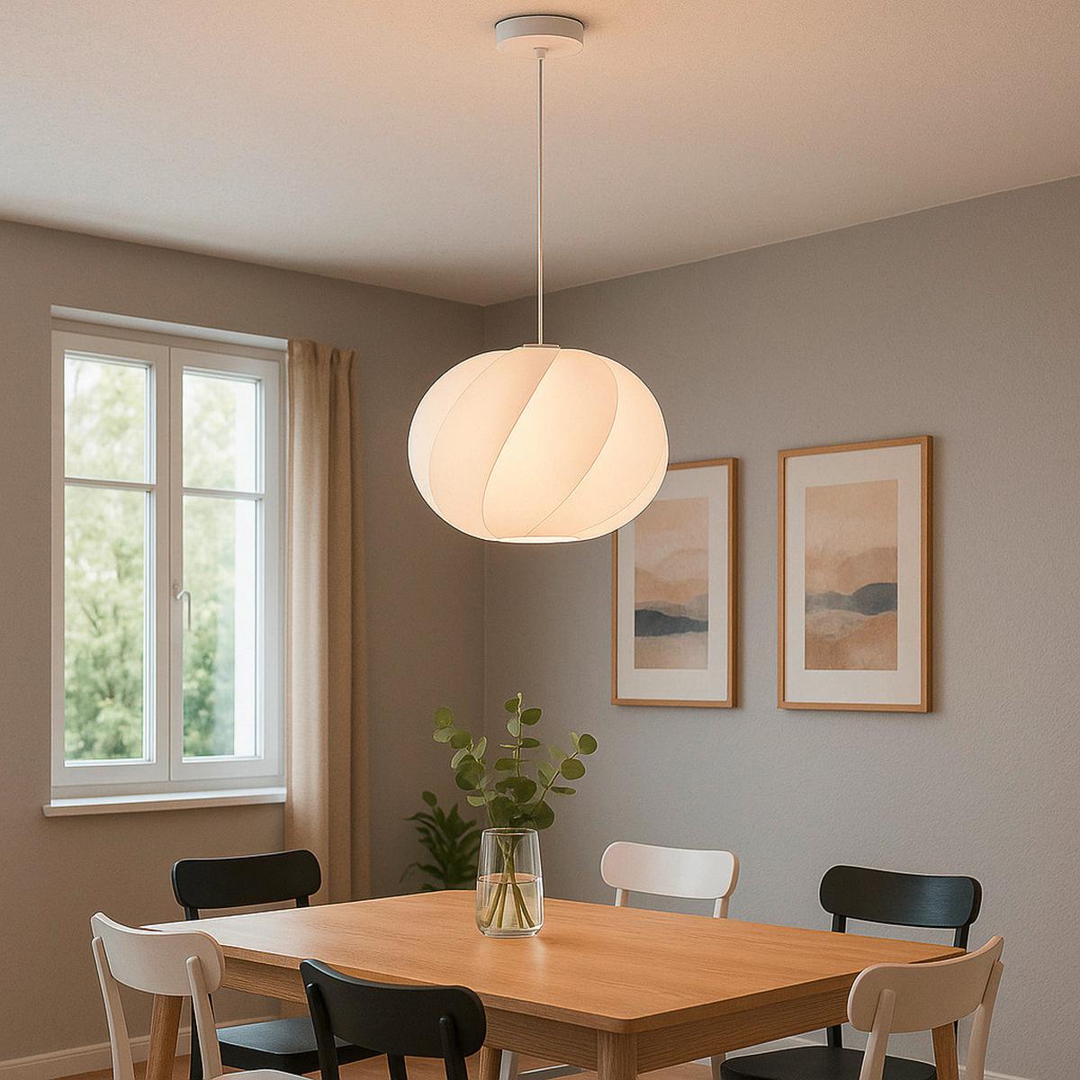 LAMPA ZWIESZANA 51250/05 MOLLY PE1 - biały, Trend, metal/tkanina (38/120cm) - Brilliant