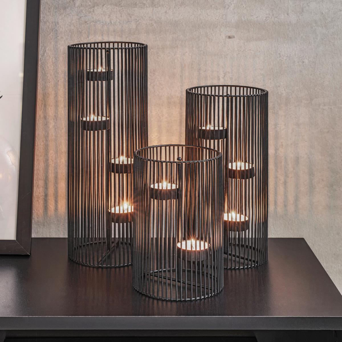 Suport pentru lumânări THEA - negru, Basics, metal (11/30cm) - Modern Living