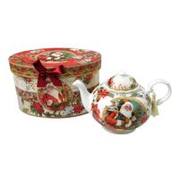 IMBRYK DO HERBATY R2067T-D106 - różnokolorowy, Lifestyle, karton/ceramika (1080ml) - X-Mas