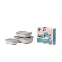 ZESTAW POJEMNIKÓW KUCHENNYCH 106270032500 - biały, Basics, tworzywo sztuczne (25,0/20,0/7,0cm) - Mepal