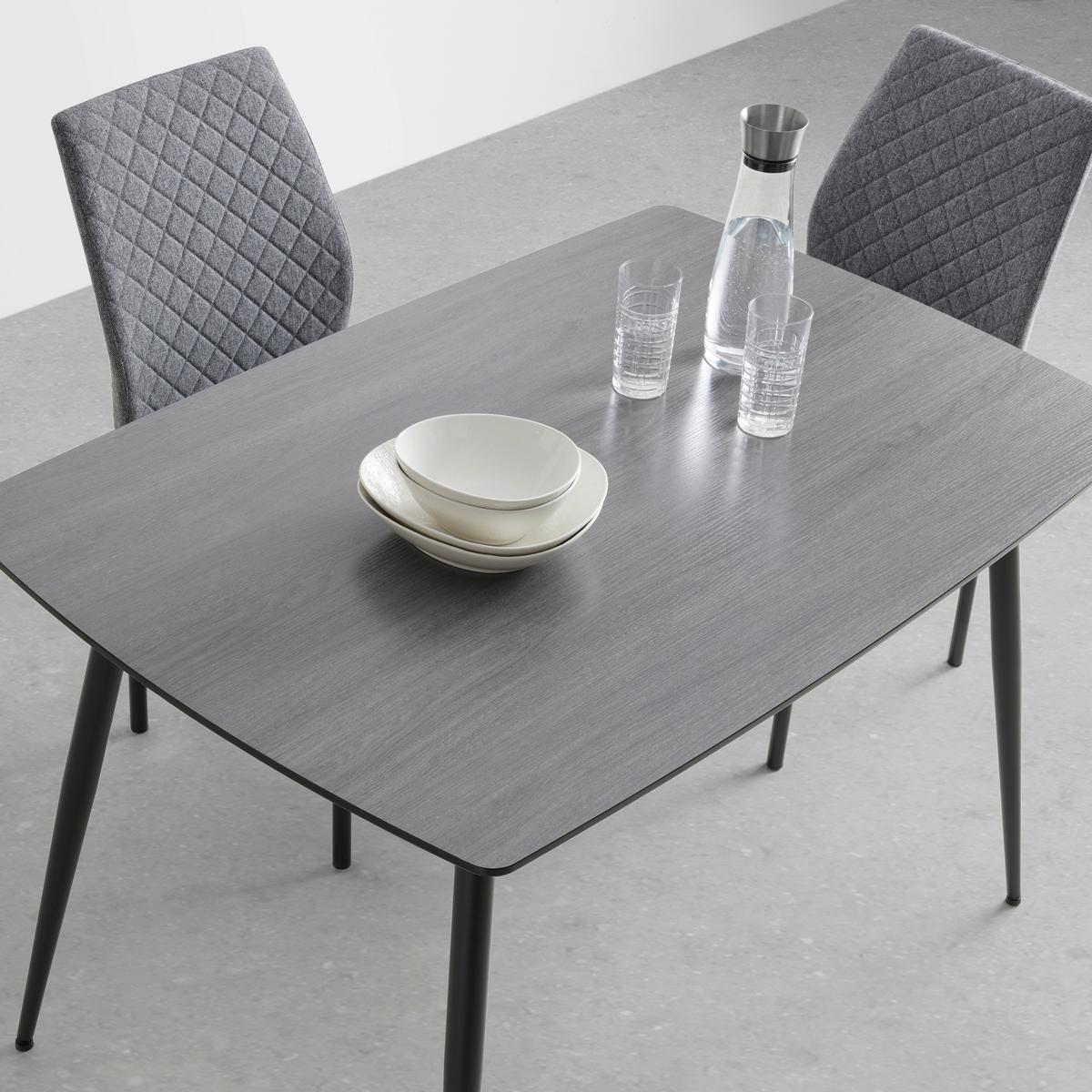 Esstisch Adam in Grau - Schwarz/Grau, Basics, Holzwerkstoff/Metall (120/80/75cm) - Mömax