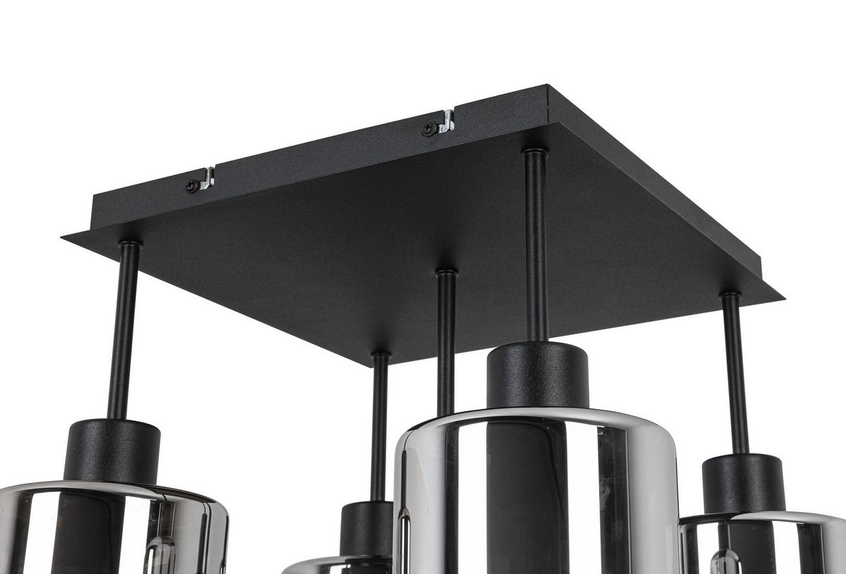 LAMPA SUFITOWA ELIA *SBN* - czarny, Design, metal/szkło (36/36/40cm) - Novel