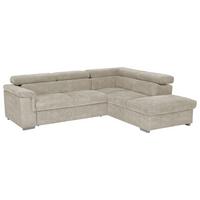 Wohnlandschaft Milla Beige ca. 252x217 cm - Beige, Basics, Holz/Textil (252/217cm) - MID.YOU