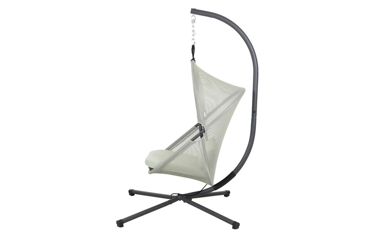 HÄNGESESSEL M92591 - Anthrazit/Grün, KONVENTIONELL, Kunststoff/Textil (123/195/106cm) - Siena Garden