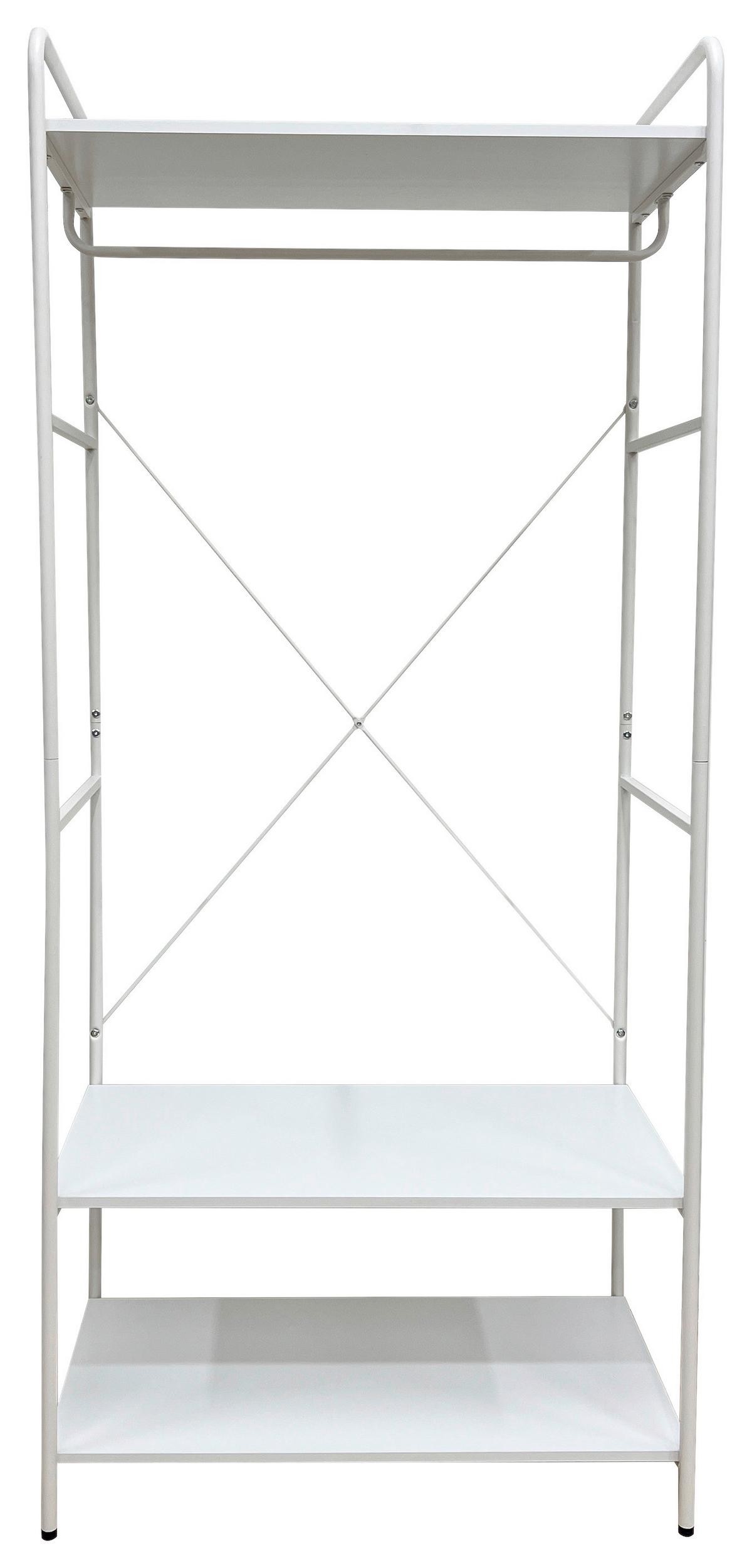 Kleiderständer Roberto Weiß - Weiß, KONVENTIONELL, Holzwerkstoff/Metall (80/190/44cm) - Mömax
