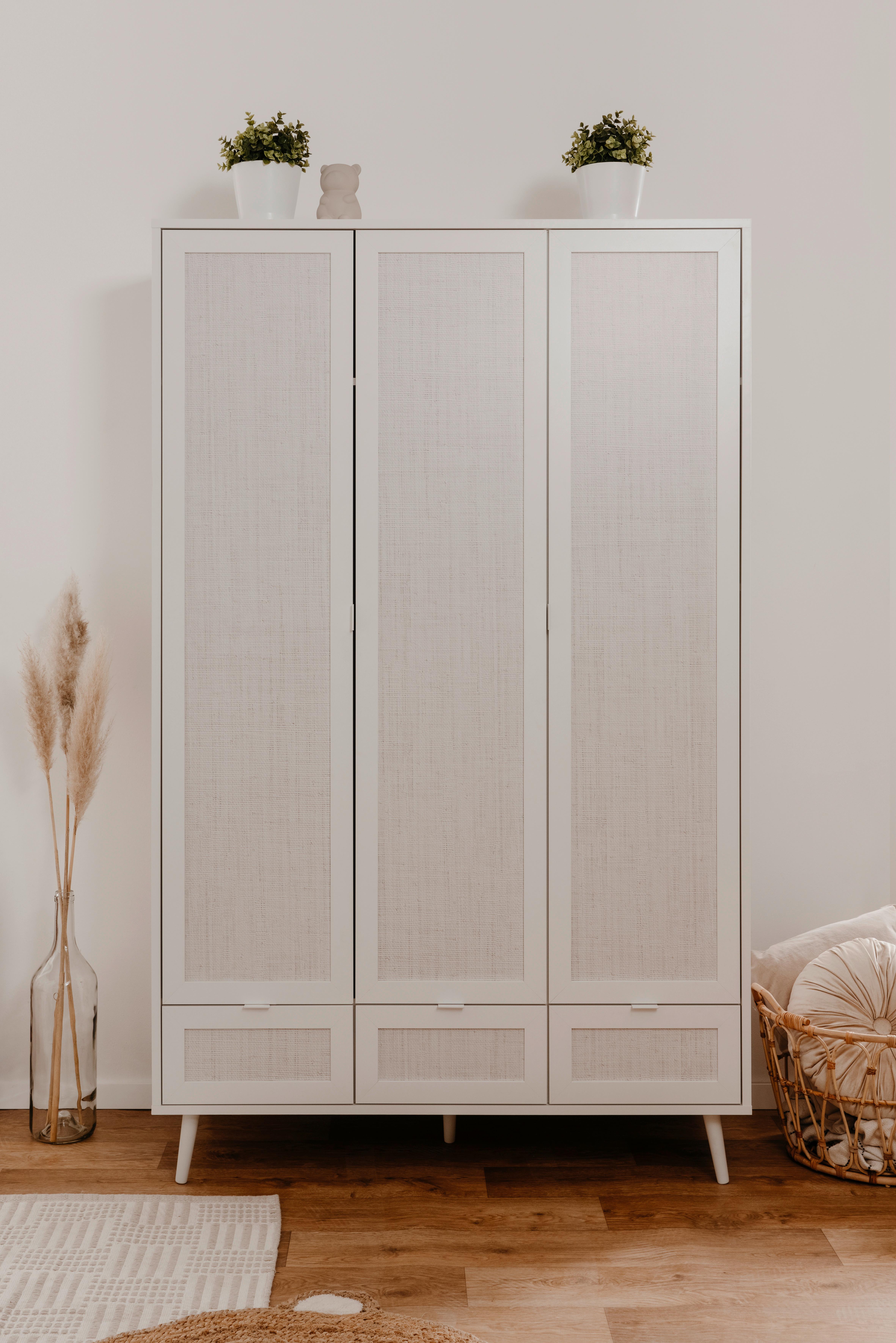 Omara Za Oblačila Dili, Bela, 120 Cm - bela, Basics, umetna masa/leseni material (120/195/55cm) - MID.YOU