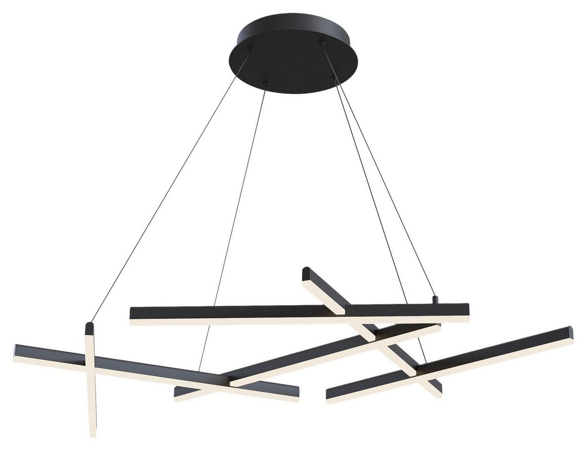 Pendelleuchte Line Schwarz max. 79 Watt - Schwarz, Trend, Metall (66/120/101cm) - MAYTONI