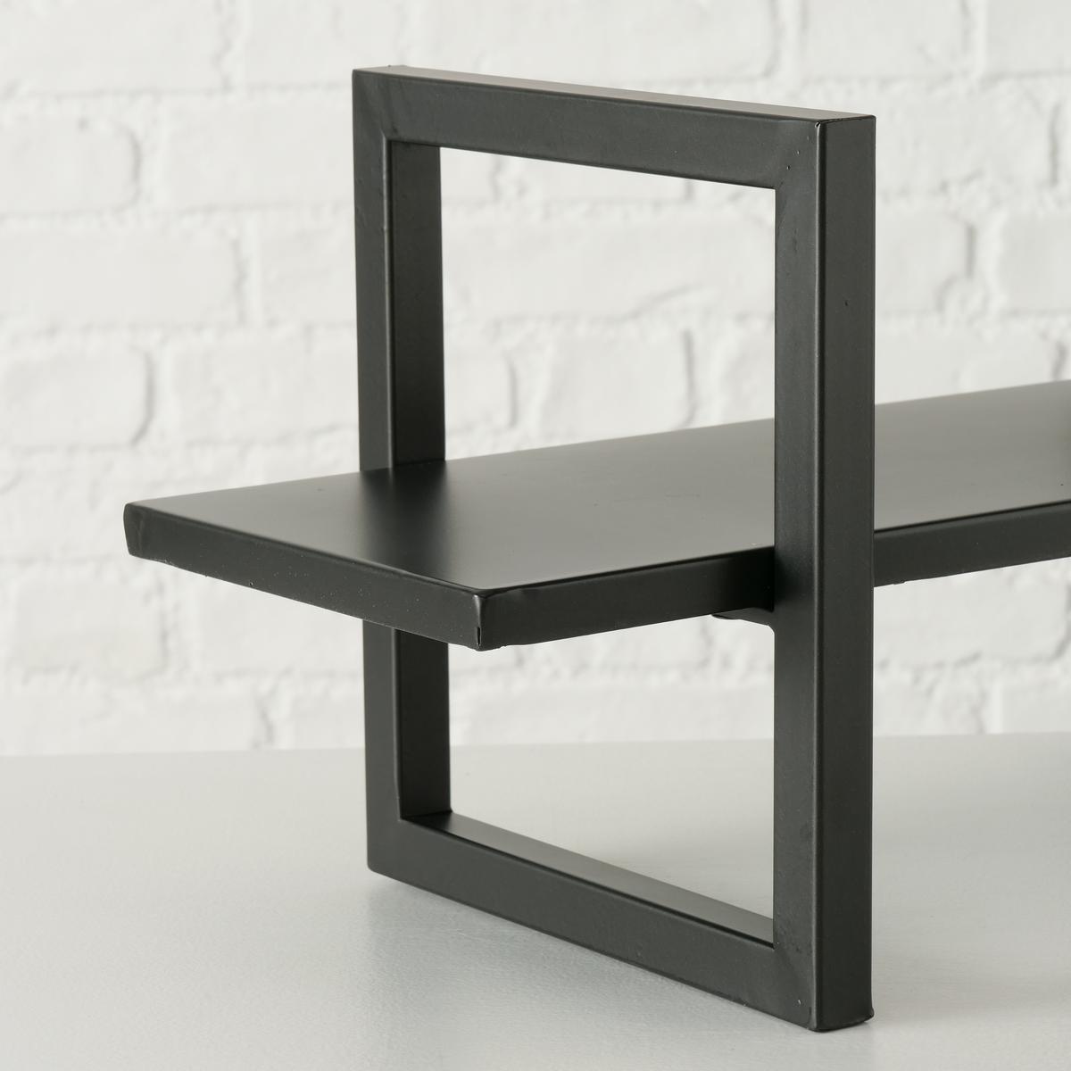 Dekotablett Quanto aus Eisen in Schwarz - Schwarz, LIFESTYLE, Metall (50/25/23cm)