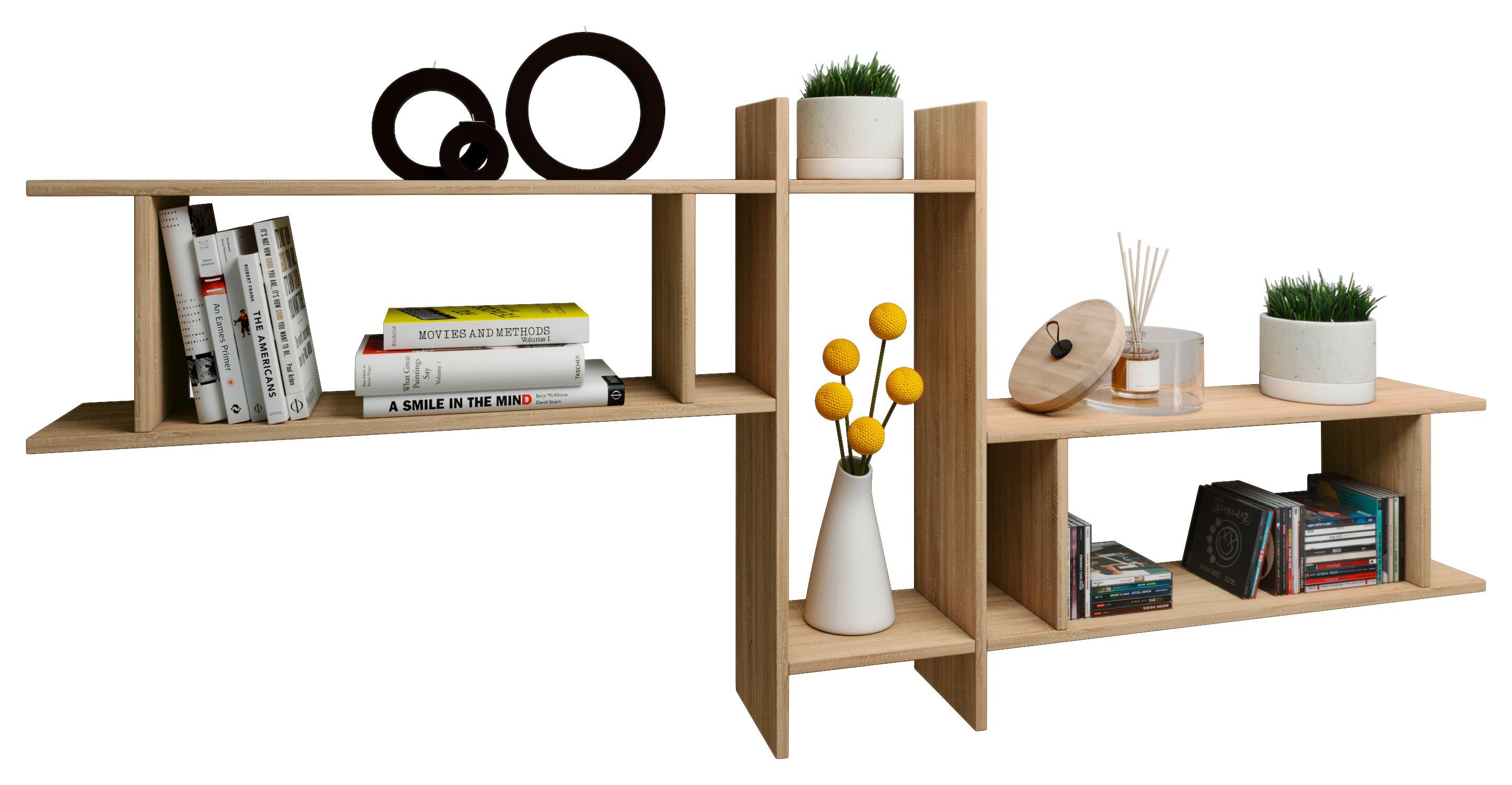 Wandregal Sirola Maxi ca. 188x80x20 cm Sonoma Eiche - Sonoma Eiche, KONVENTIONELL, Holzwerkstoff (188/80/19,7cm) - MID.YOU