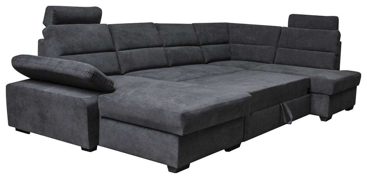 U-alakú Kanapé Norman - antracit, Design, textil (166/319/183cm) - Mömax