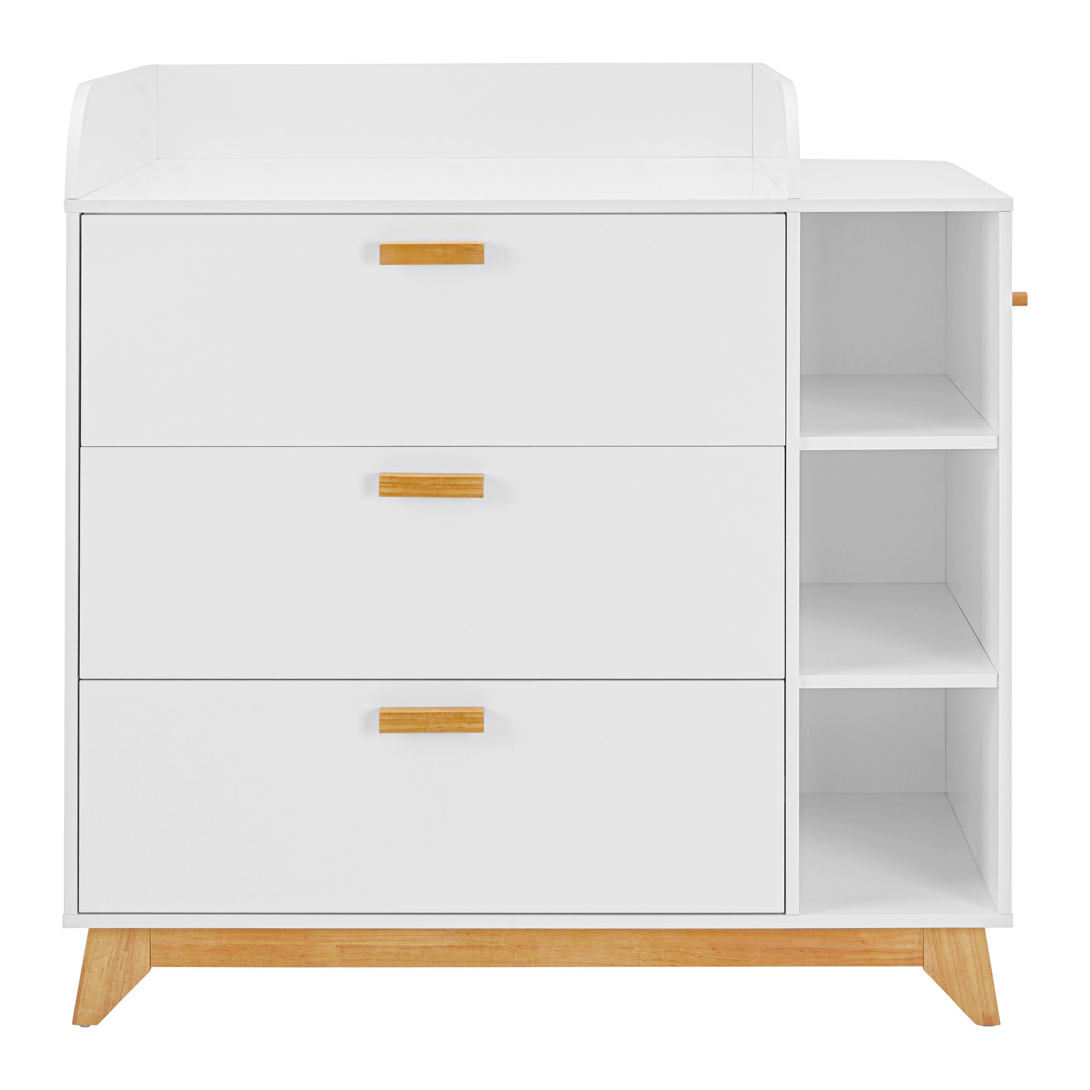 Previjalna Komoda Milan, Bela - bela, Moderno, les (109,4/109,5/76cm) - Bessagi Kids