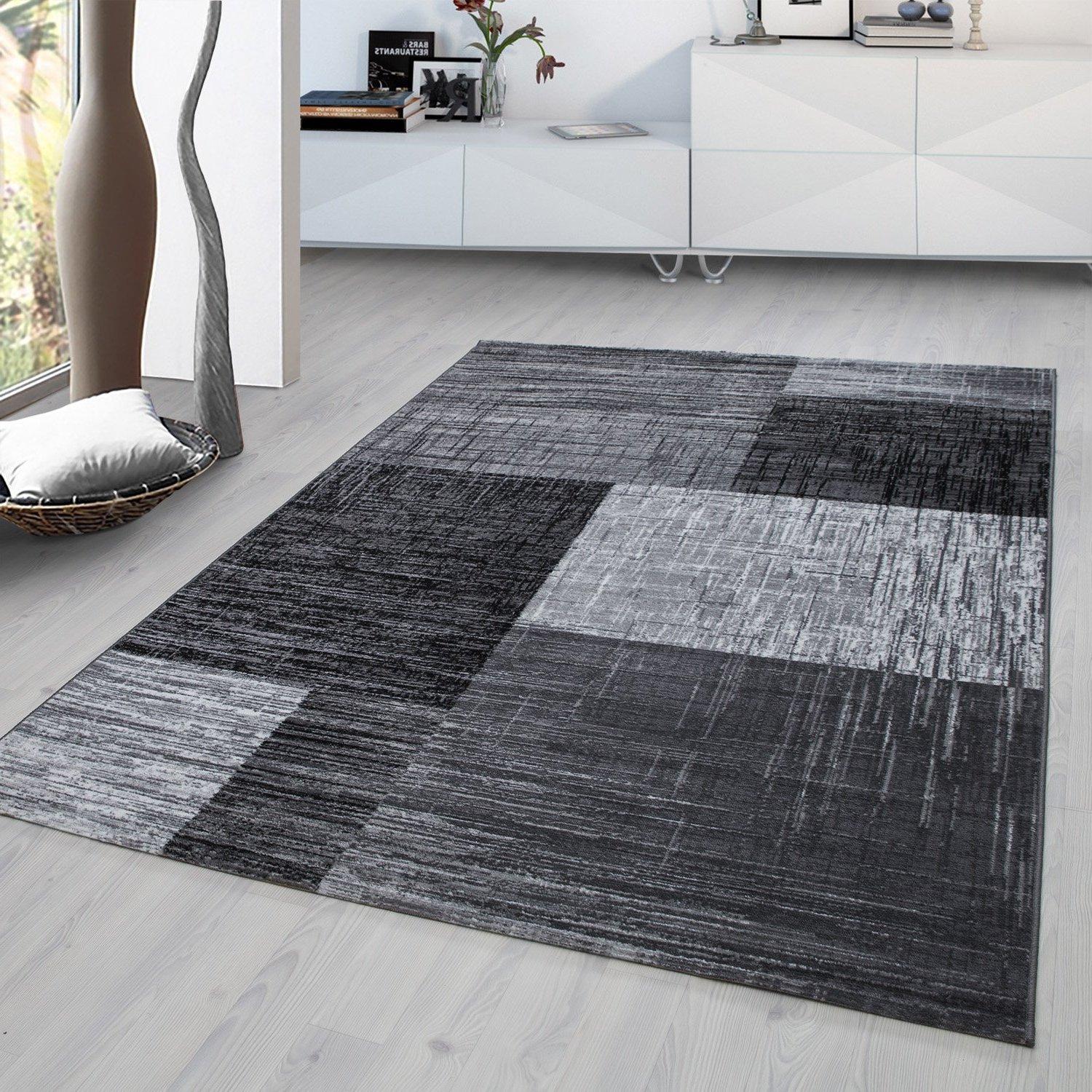 Webteppich Plus Schwarz ca. 200x290cm - Schwarz, Design, Textil (200/290cm)