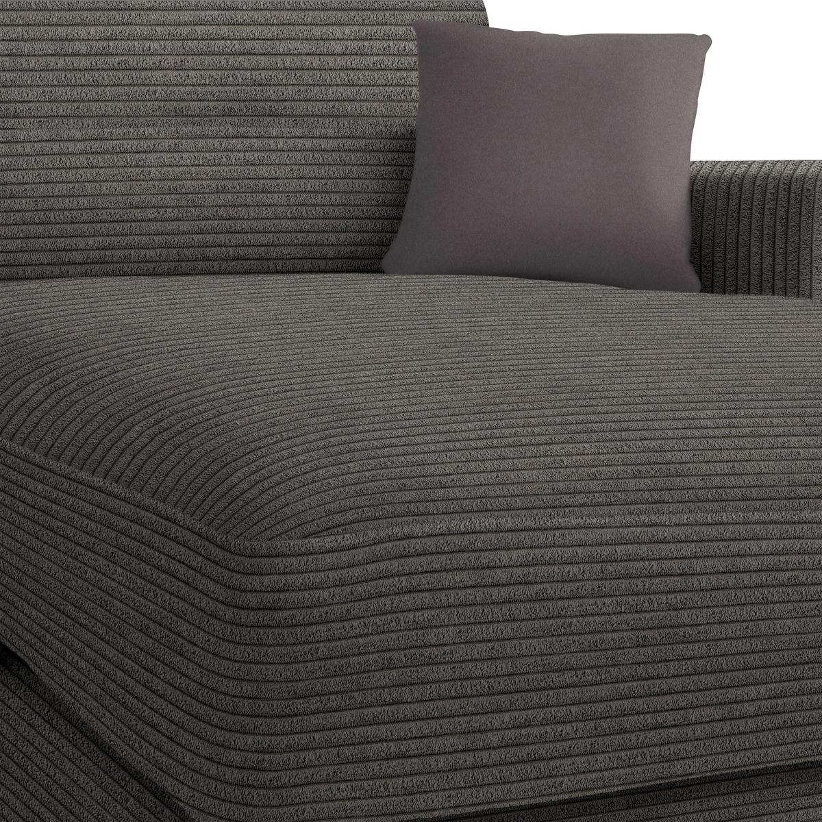 Ecksofa Fabiona rechts Braun - Braun, Modern, Holz (268/85/194cm) - Premium Living