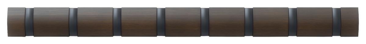 Wandgarderobe Schwarz/Walnussfarben - Walnussfarben/Schwarz, Design, Holz/Kunststoff (6,4/3,2/81,3cm) - Umbra