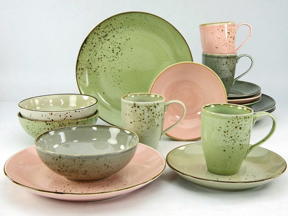 Kombinirani Servis Nature Vintage Garden, 16-Delni - roza/modra, Trend, keramika - Creatable