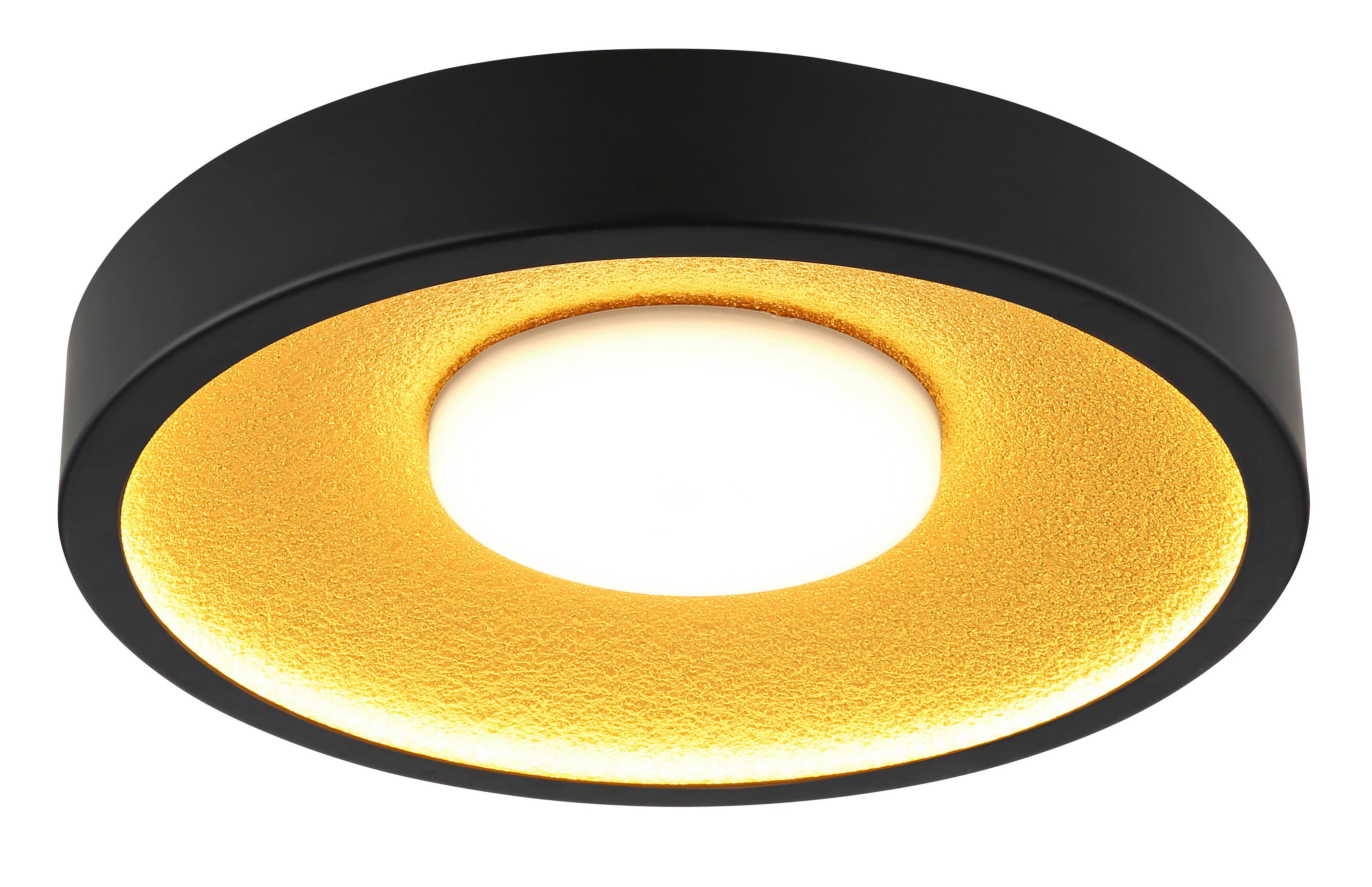 Led Stropna Svjetiljka Woki - bijela/zlatne boje, Design, metal/plastika (40/8,7cm) - Globo