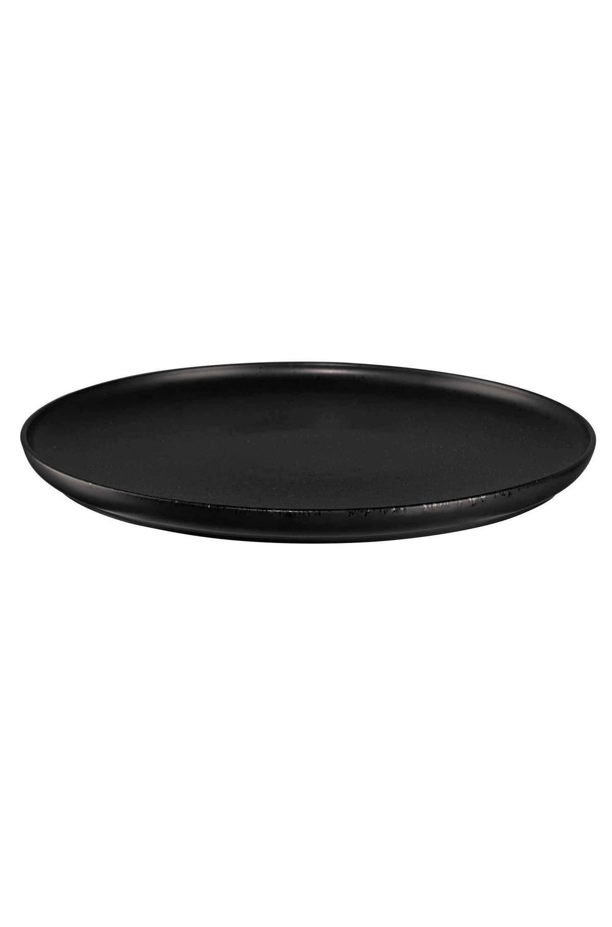 TALERZ OBIADOWY 19160190 - czarny, Design, ceramika (26,5/1,6cm) - ASA