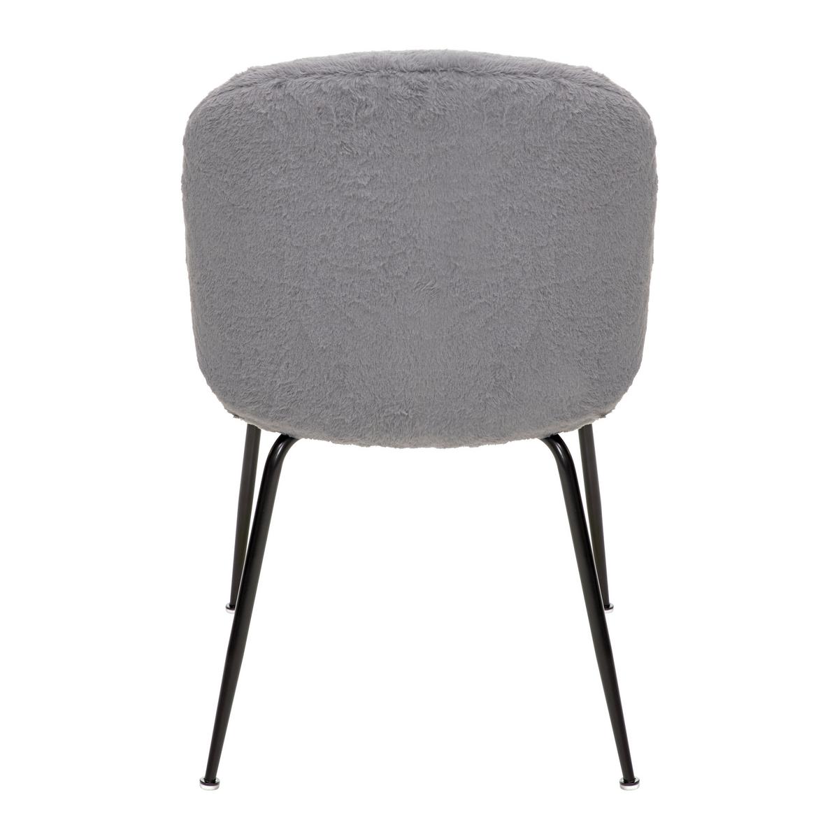 KRZESŁO CHIARA - czarny/szary, Modern, metal/drewno (49/82/63cm) - Bessagi Home