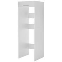 Waschmaschinenschrank Clara Weiß B: ca. 67,4 cm - Edelstahlfarben/Weiß, KONVENTIONELL, Holzwerkstoff/Metall (67,4/200/67,6cm) - Respekta