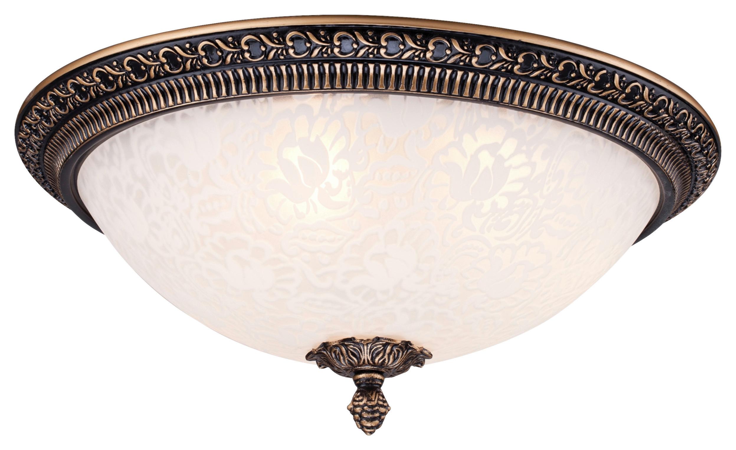 Deckenleuchte Pascal - Weiss/Bronzefarben, Basics, Glas/Metall (37/19cm) - MAYTONI
