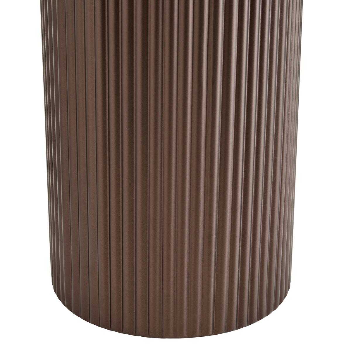 Beistelltisch Solco Naturfarben/Bronzefarben - Naturfarben/Bronzefarben, LIFESTYLE, Holzwerkstoff/Metall (30/56cm) - Premium Living