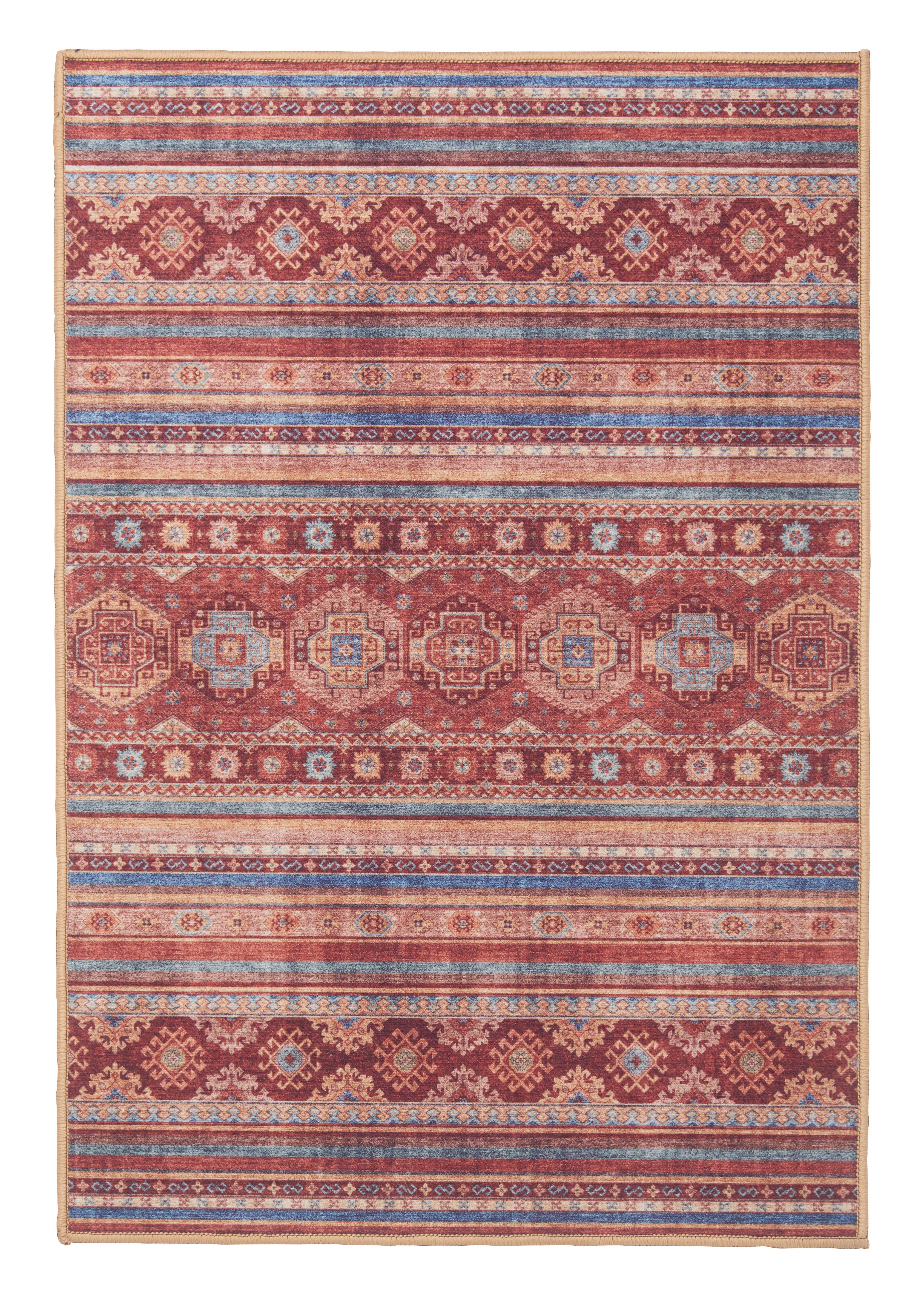 Webteppich Israel 1 in Terra ca. 60x90cm - Terracotta, Textil (60/90cm) - Modern Living