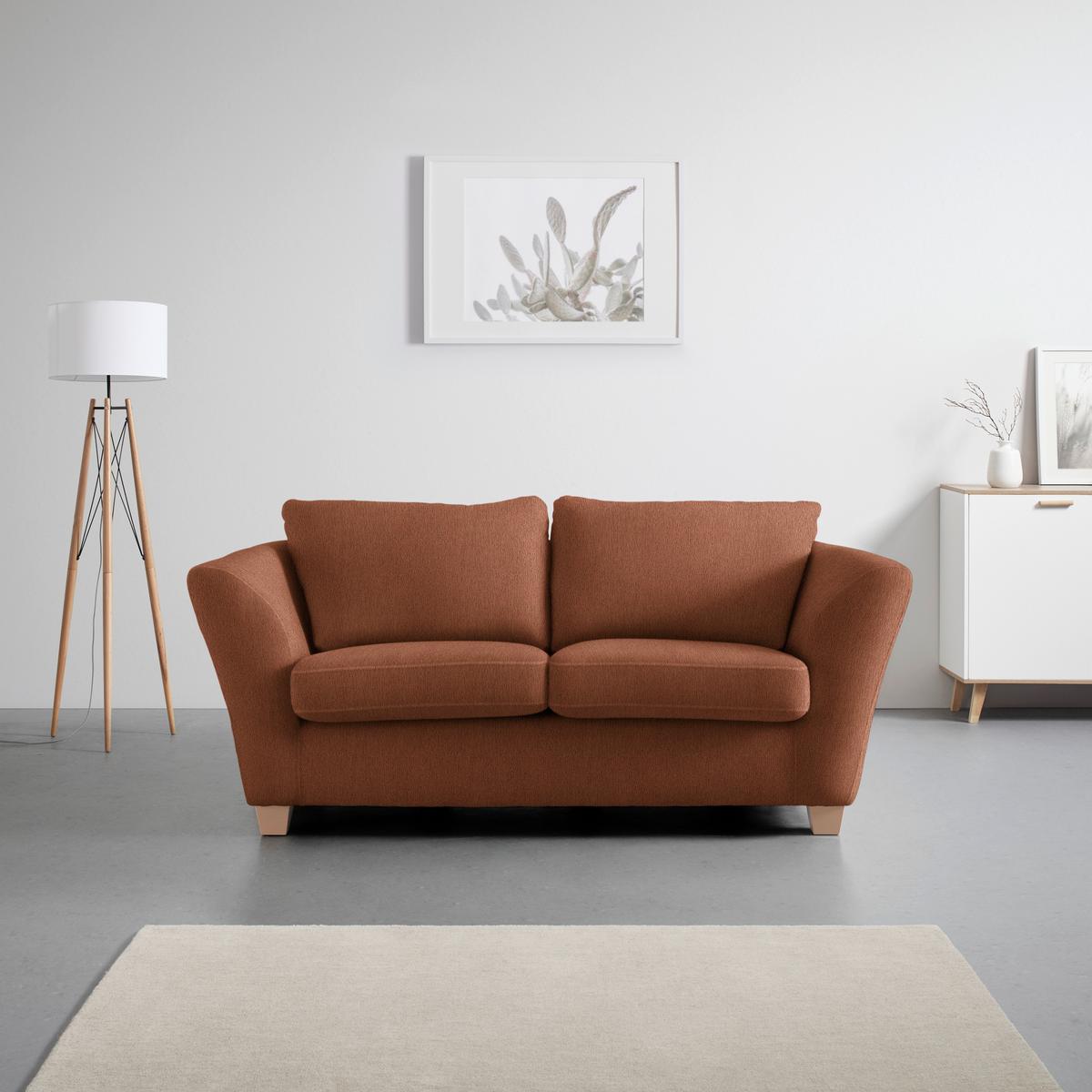 2-Sitzer-Sofa Devado Kupferfarben - Naturfarben/Kupferfarben, Holz/Textil (190/70-85/95cm) - Mömax