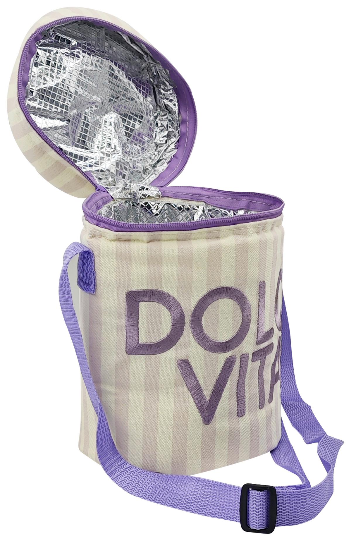 Kühltasche Dolce Vita Weiß/Flieder ca. 7l - Flieder/Weiß, KONVENTIONELL, Kunststoff/Textil (17/24/17cm) - Mömax