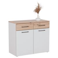 Komoda Kontor K11 - siva/barve hrasta, Moderno, kovina/leseni material (100/87,6/47cm) - Mömax