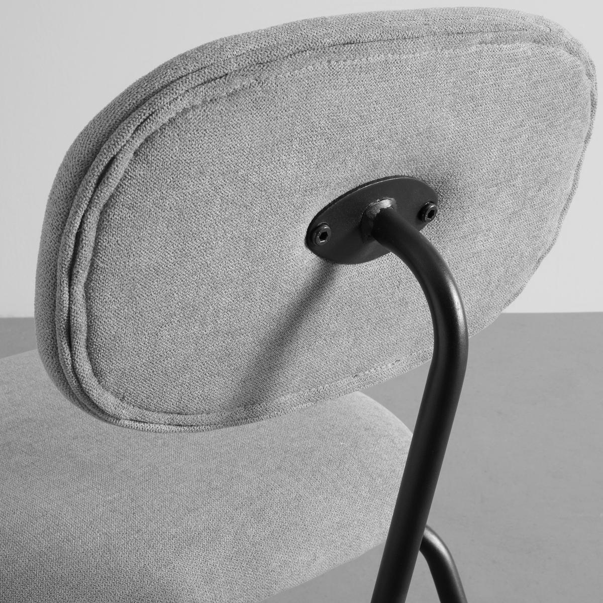 ZESTAW KRZESEŁ PINO - jasnoszary/czarny, Modern, metal/tkanina (46/80/55cm) - Bessagi Home