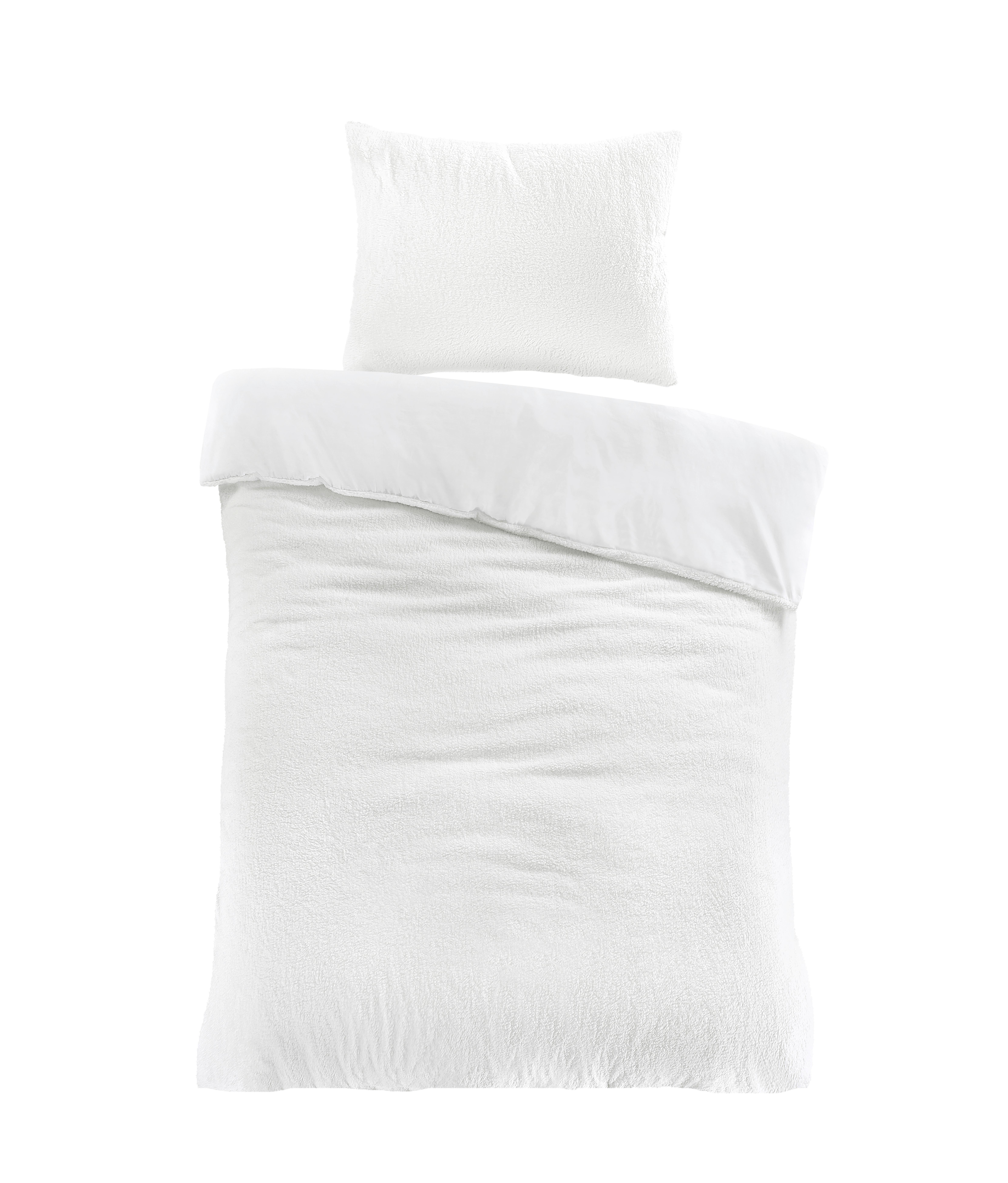Bettwäsche Teddy Weiß ca. 140x200cm - Weiß, Textil (140/200cm) - Modern Living
