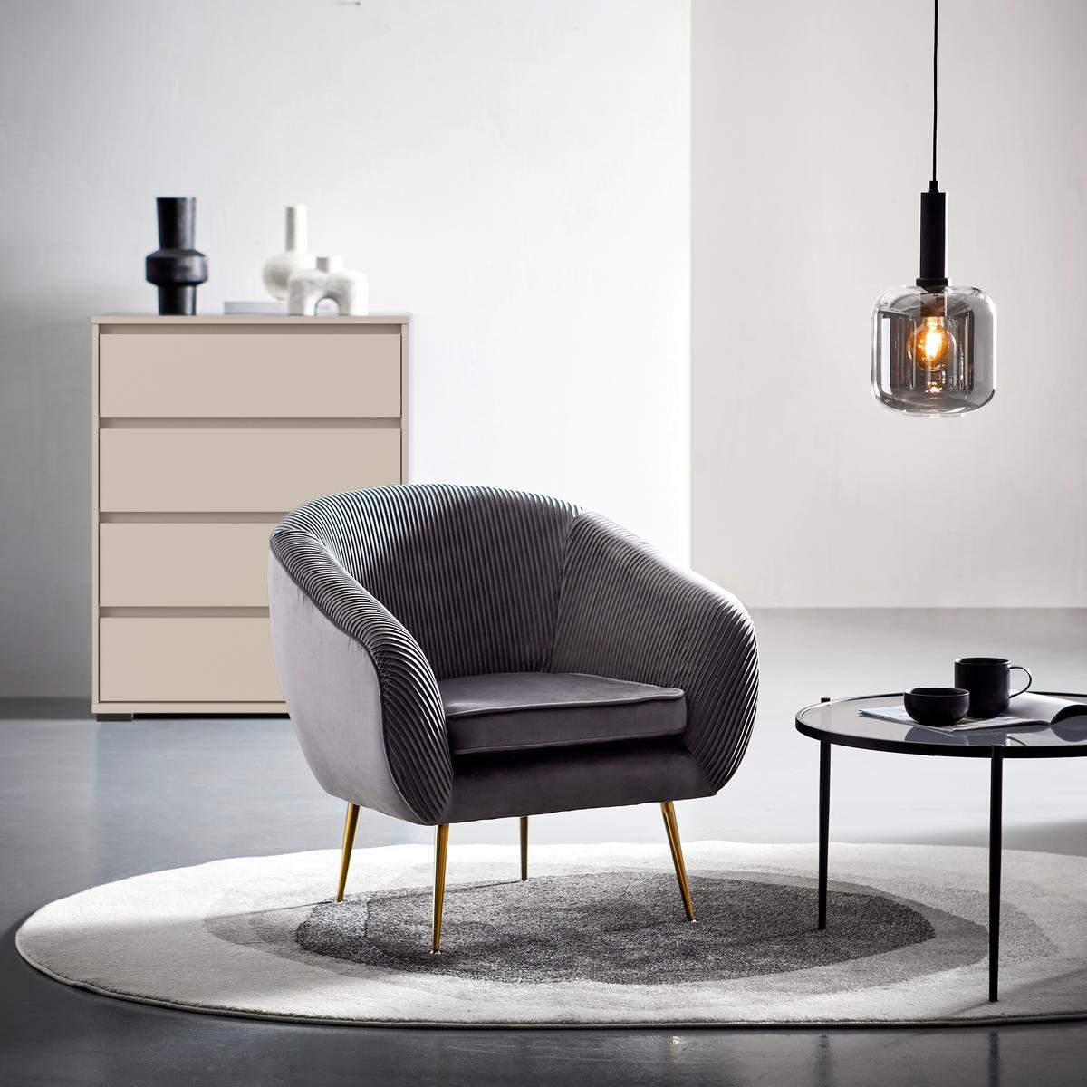 KOMODA LINE - antracytowy/kaszmir, Design, materiał drewnopochodny/tworzywo sztuczne (80/103/48cm) - Carryhome