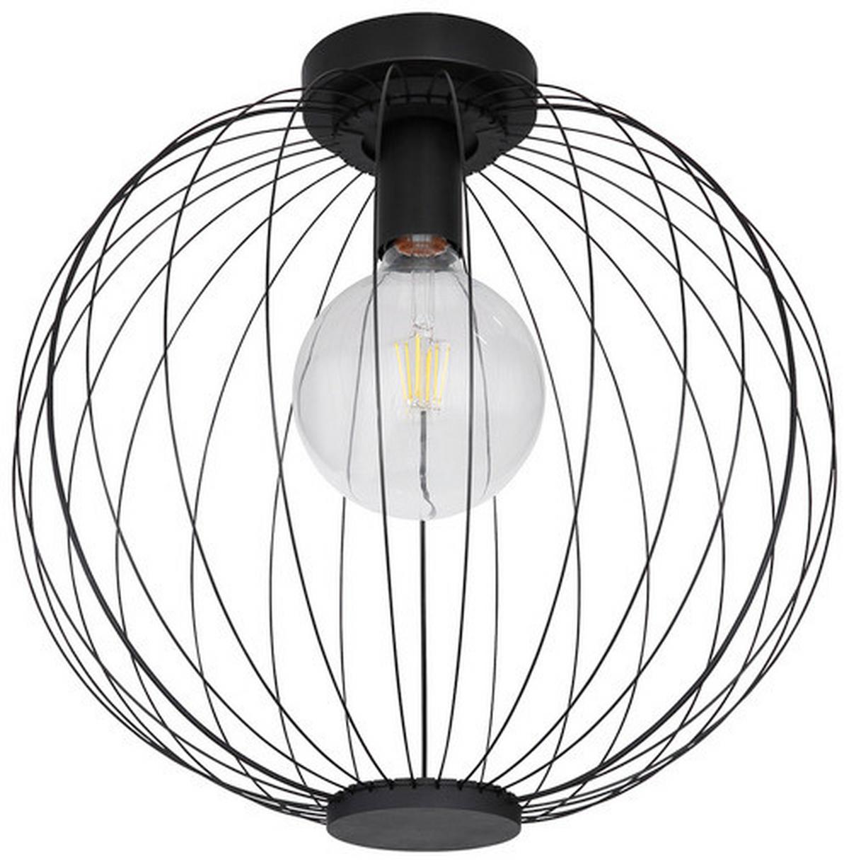 Deckenleuchte Roza max. 40 Watt - Schwarz, Trend, Metall (40/37,5cm) - Globo